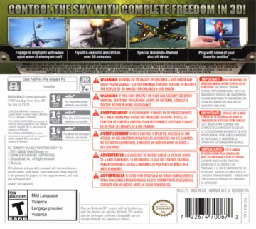 Ace Combat - Assault Horizon Legacy  (Europe) (En,Fr,De,Es,It) box cover back